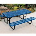 Ultra Site 6' Blue Heavy-Duty Rectangular Diamond Table 72'' x 64 13/16'' x 30 5/16'' 38A158V6BL